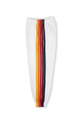 KID'S 5 STRIPE SWEATPANTS - WHITE