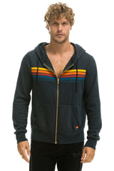 5 STRIPE HOODIE - CHARCOAL