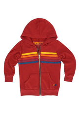 KID'S 5 STRIPE HOODIE - RED