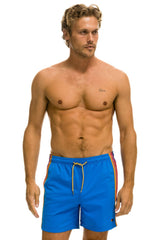 MEN'S 5 STRIPE FLEX SHORTS - PARROT BLUE