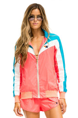 WINDBREAKER JACKET- NEON CORAL
