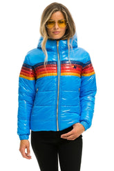 5 STRIPE TREKKER JACKET - GLOSSY BLUE