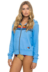 5 STRIPE HOODIE - SKY