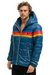 4 STRIPE LUXE TREKKER JACKET - GLOSSY DEEP BLUE