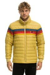 4 STRIPE RAINBOW SLEEVE JACKET - KHAKI