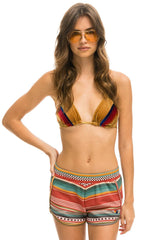 TULUM RAINBOW JOGGER SHORTS - RED