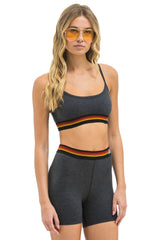 LOGO ADJUSTABLE BRALETTE - CHARCOAL