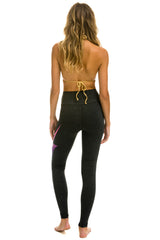 FULL LENGTH HI-RISE BOLT FADE LEGGINGS - CHARCOAL // PINK PURPLE