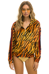CLASSIC VELVET RELAXED ZIP HOODIE - TIGER