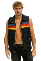 MEN'S 4 STRIPE VEST - BLACK