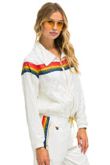 5 STRIPE WINDBREAKER - VINTAGE WHITE
