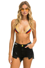 MID RISE ROCKER COWGIRL CUTOFF KEEP SMILING JEAN SHORTS - VINTAGE BLACK