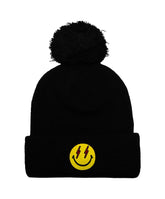 BOLT SMILEY POM POM RIB BEANIE