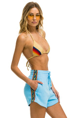 BOLT STRIPE WOMENS LOUNGER SHORT - SKY