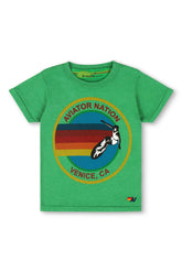 KIDS AVIATOR NATION TEE - KELLY GREEN