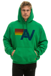 LOGO PULLOVER RELAXED HOODIE - KELLY GREEN