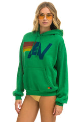 LOGO PULLOVER RELAXED HOODIE - KELLY GREEN