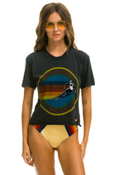 AVIATOR NATION VAIL BOYFRIEND TEE - CHARCOAL