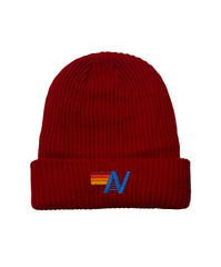 LOGO RIB BEANIE - RED