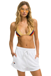 LOGO EMBROIDERY LIGHT WEIGHT LOUNGER SHORT - WHITE