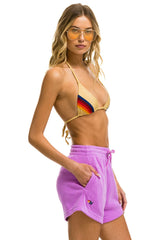 LOGO EMBROIDERY LIGHT WEIGHT LOUNGER SHORT - NEON PURPLE