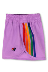 5 STRIPE KIDS FLEX JOGGER SHORT - NEON PURPLE