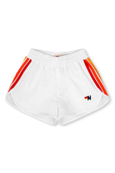 5 STRIPE KIDS FLEX JOGGER SHORT - WHITE