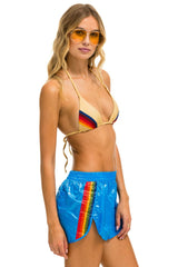 5 STRIPE NYLON JOGGER SHORT - BLUE CINA