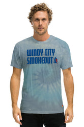 WINDY CITY SMOKEOUT 2023 TEE - TIE DYE HEATHER BLUE