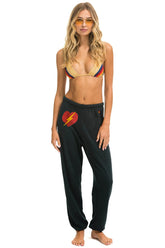 BOLT HEART SWEATPANTS - CHARCOAL