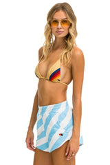 CAUTION WOMENS LOUNGER SHORT - WHITE // SKY