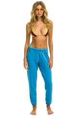 5 STRIPE SWEATPANTS - OCEAN // NEON PINK // YELLOW