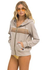 5 STRIPE HOODIE - SAND // TAN