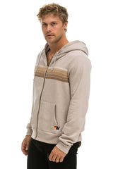 5 STRIPE HOODIE - SAND // TAN