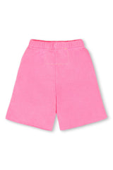 LOGO KIDS SWEATSHORTS - NEON PINK