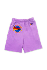 AVIATOR NATION VAIL KIDS SWEATSHORTS - NEON PURPLE