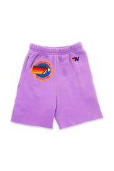 AVIATOR NATION HAMPTONS KIDS SWEATSHORTS - NEON PURPLE