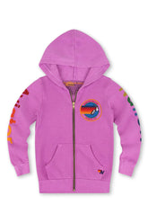 KID'S AVIATOR NATION ZIP HOODIE - NEON PURPLE