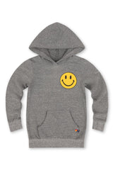 KID'S SMILEY 2 PULLOVER HOODIE - HEATHER GREY