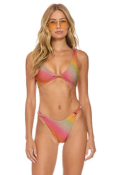 SPARKLE RIVIERA KNOT CHEEKY BIKINI BOTTOMS - RAINBOW