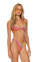 SPARKLE RIVIERA KNOT CHEEKY BIKINI BOTTOMS - RAINBOW