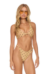 SPARKLE RIVIERA KNOT CHEEKY BIKINI BOTTOMS - BLACK BOLT REPEAT