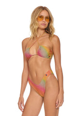 SPARKLE ST TROPEZ SCRUNCH CHEEKY BIKINI BOTTOMS - RAINBOW