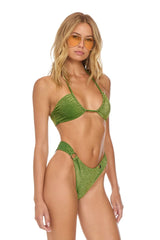 SPARKLE GYPSY RING HI-CUT FULL COVERAGE BIKINI BOTTOMS - ARMY