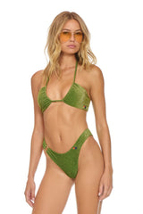 SPARKLE GYPSY RING HI-CUT FULL COVERAGE BIKINI BOTTOMS - ARMY