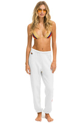 HEART STITCH 4 SWEATPANTS - WHITE