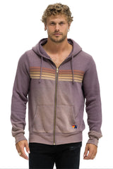 5 STRIPE HOODIE - FADED MOCHA