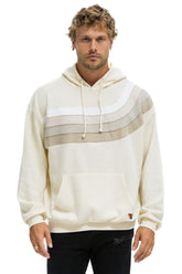 WAVE STRIPE 4 PULLOVER HOODIE RELAXED - VINTAGE WHITE // VINTAGE WHITE