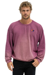 ESSENTIAL RELAXED CREW SWEATSHIRT - FADED BERRY