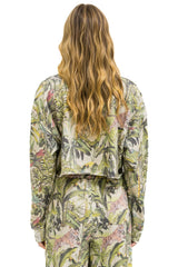 JUNGLE CROPPED CREW SWEATSHIRT RELAXED - SAND